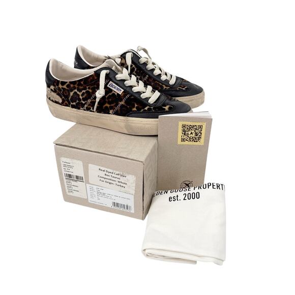 GOLDEN GOOSE Soul Star in Leopard Print Pony 37 - Picture 2 of 12